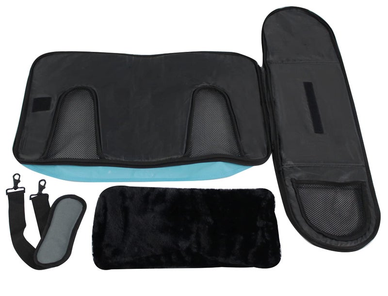 EliteField Deluxe Soft Pet Carrier (3 Year Warranty, Airline Approved), Multiple Sizes and Colors Available (20" L x 11" W x 11" H, Sky Blue+Gray) - Image 3